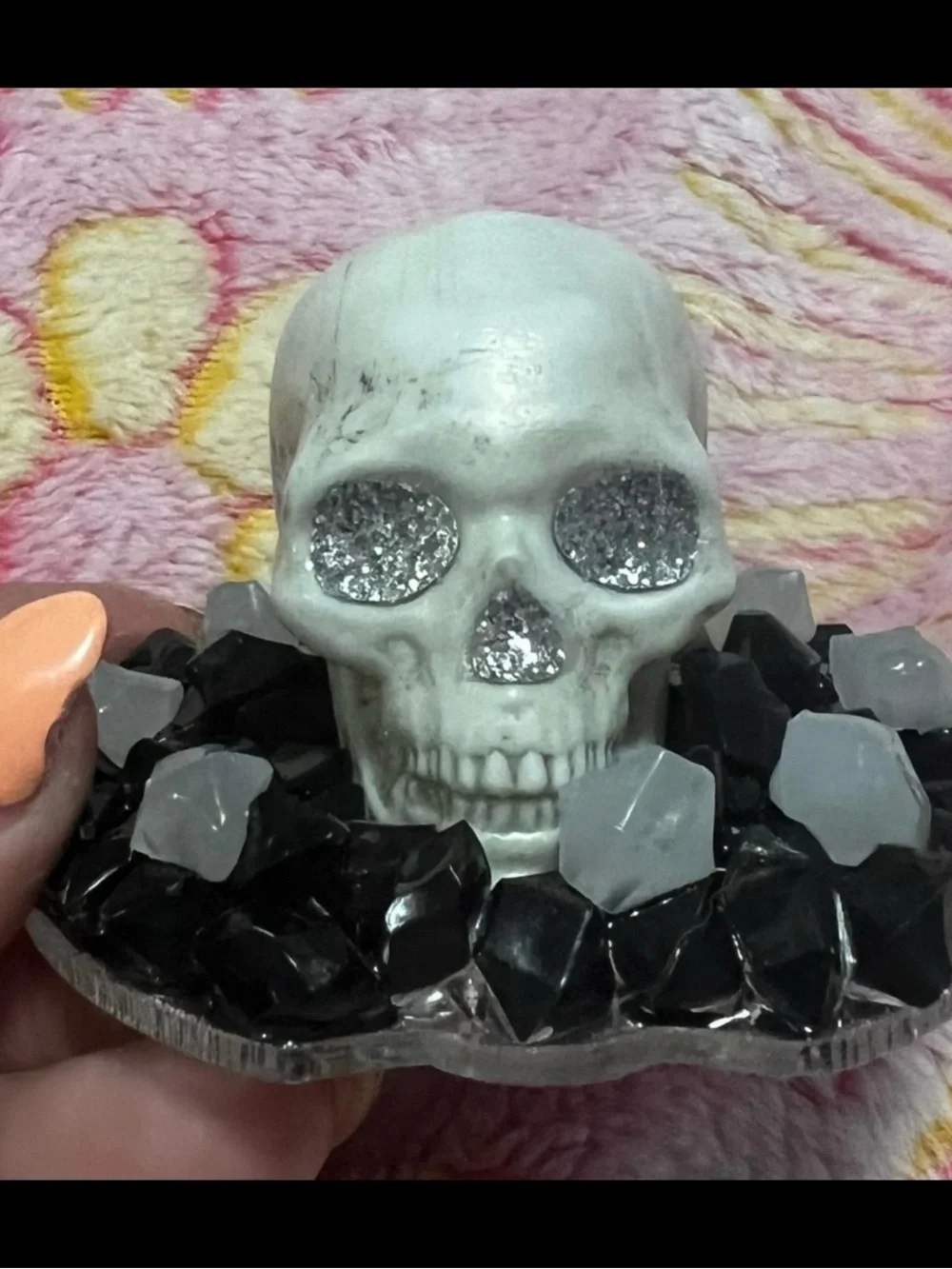 Skull Stanley Tumbler Glow in Dark Ice 40 oz Topper